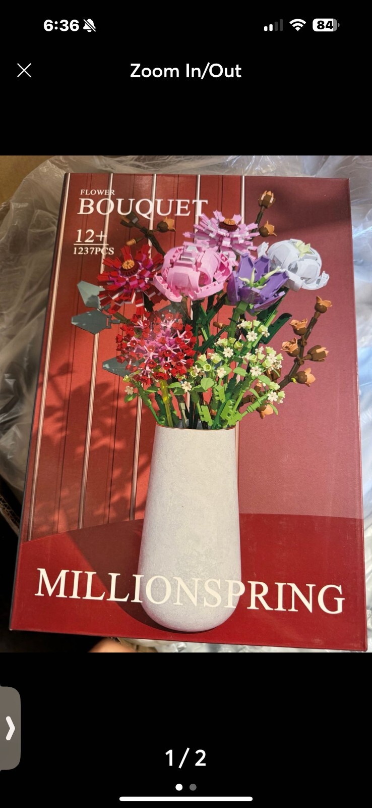 Tenhorses Flower Bouquet Building Sets, Valentine Flowers Unique Artificial Bouq