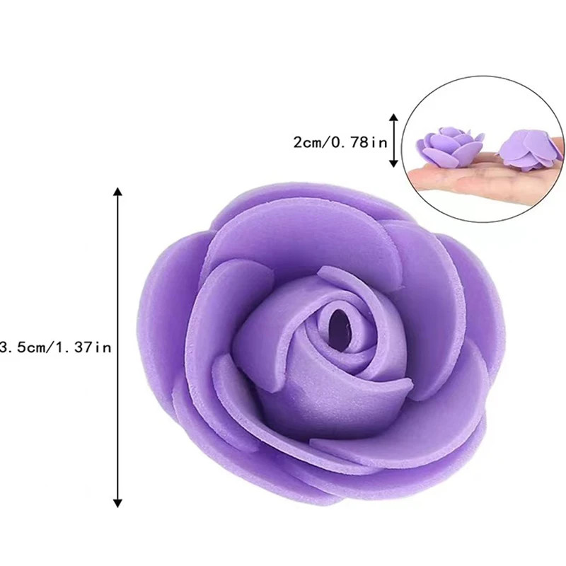 50~500Pcs 3.5Cm PE Foam Rose Head Artificial Flower for Wedding Birthday Party H