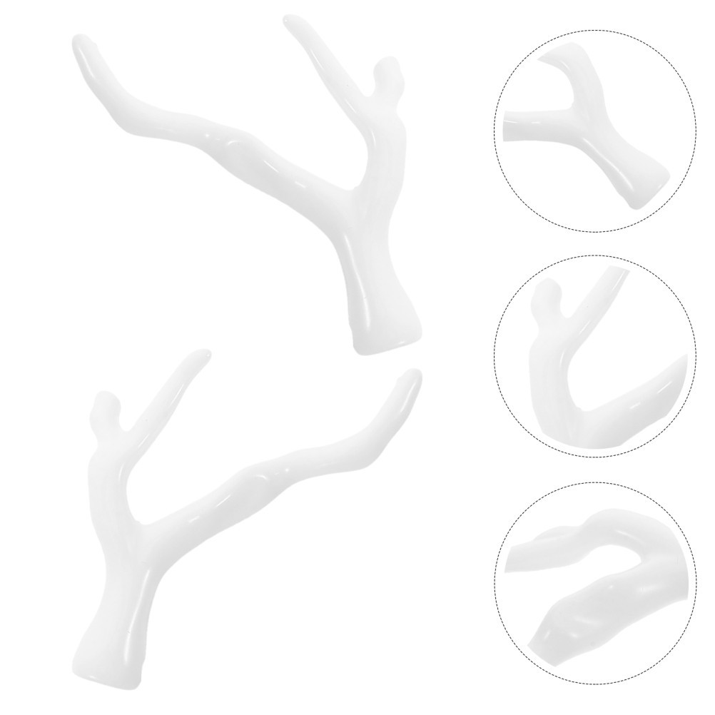 10Pcs Reusable Acrylic Coral Branches Lightweight DIY Hairpin Decor White