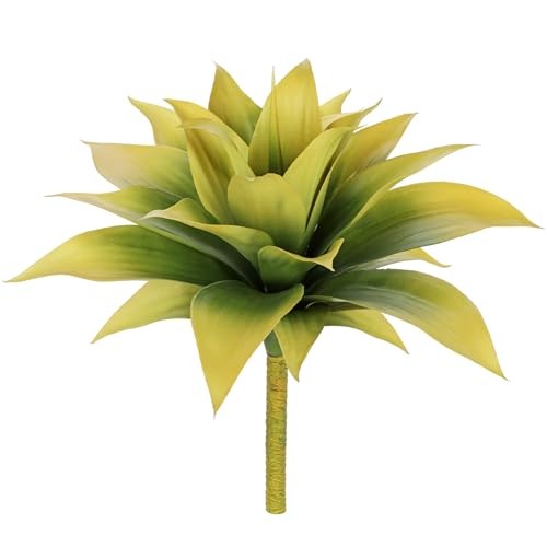 Fake Agave Plants 17.7 Inch Fake Succulents Plants 17.7″ Agave Yellow
