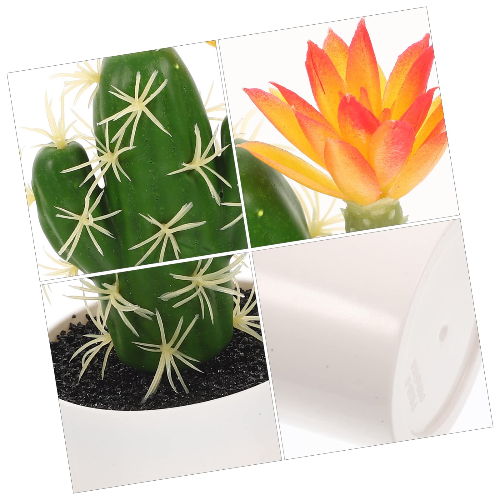 Artificial Cactus Bonsai Plant 7.87 Inch Simulated Potted Cactus Decor for Ho…