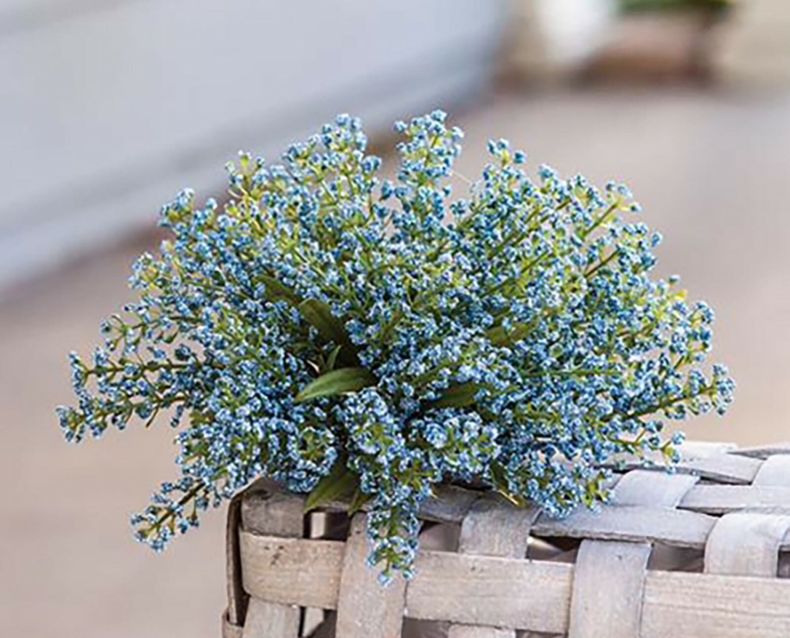 NEW SPRING Artificial Blue Astilbe Half Sphere Plastic Flower Fake Outdoor Plant