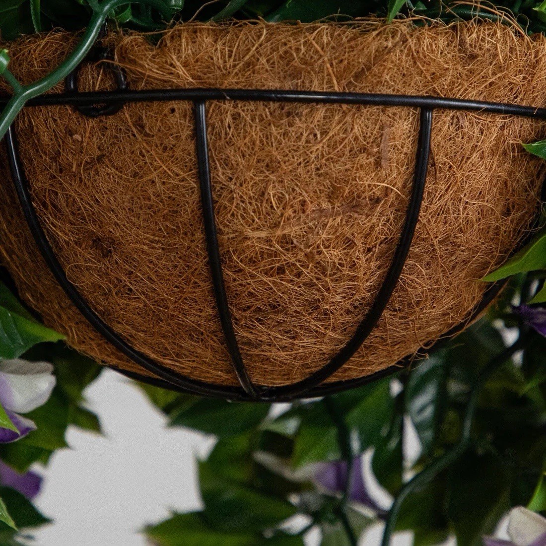 27” UV Resistant Artificial Azalea Hanging Basket Indoor/Outdoor