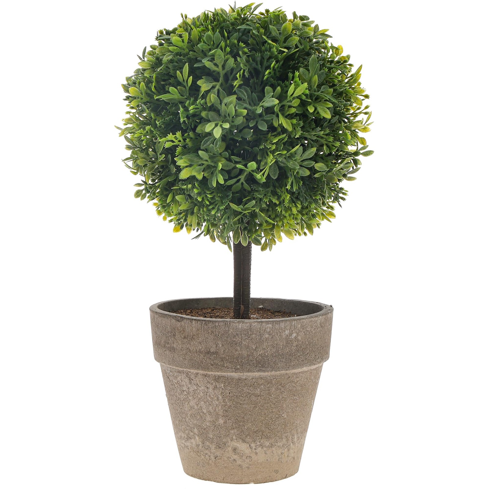 10.4 Inch Artificial Topiary Potted Boxwood Plant Small Fake Tree Bonsai Art