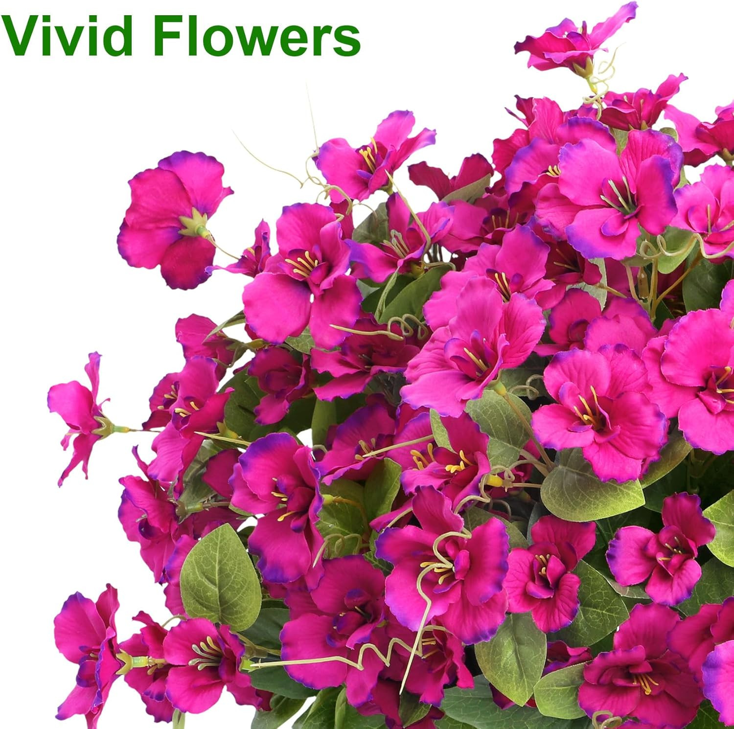 8 Bundles Artificial Hibiscus Flowers for Outdoors Decoration, Faux Silk Flowers
