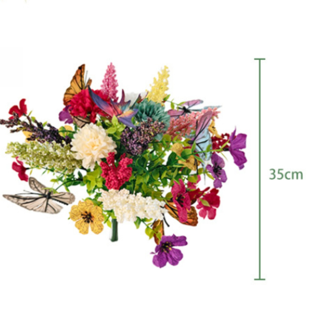 3D Butterfly Artificial Flowers for Party Decoration Garden Wedding Home Setup