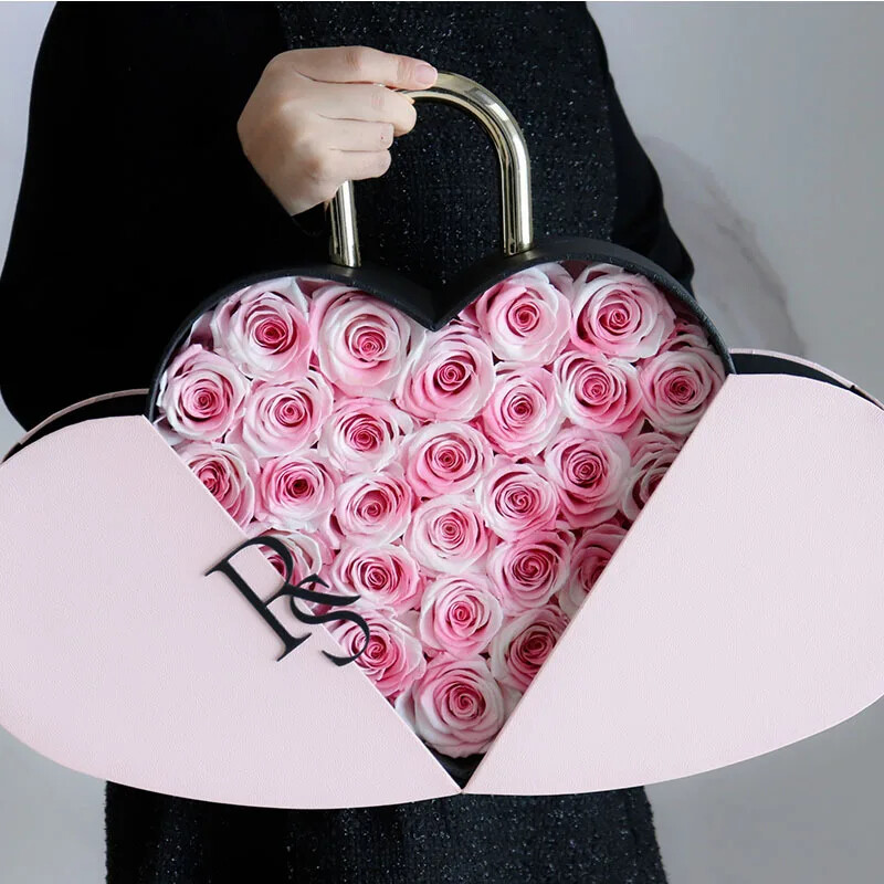 Wholesale Heart-Shaped Velvet Gift Boxes for Preserved Flowers