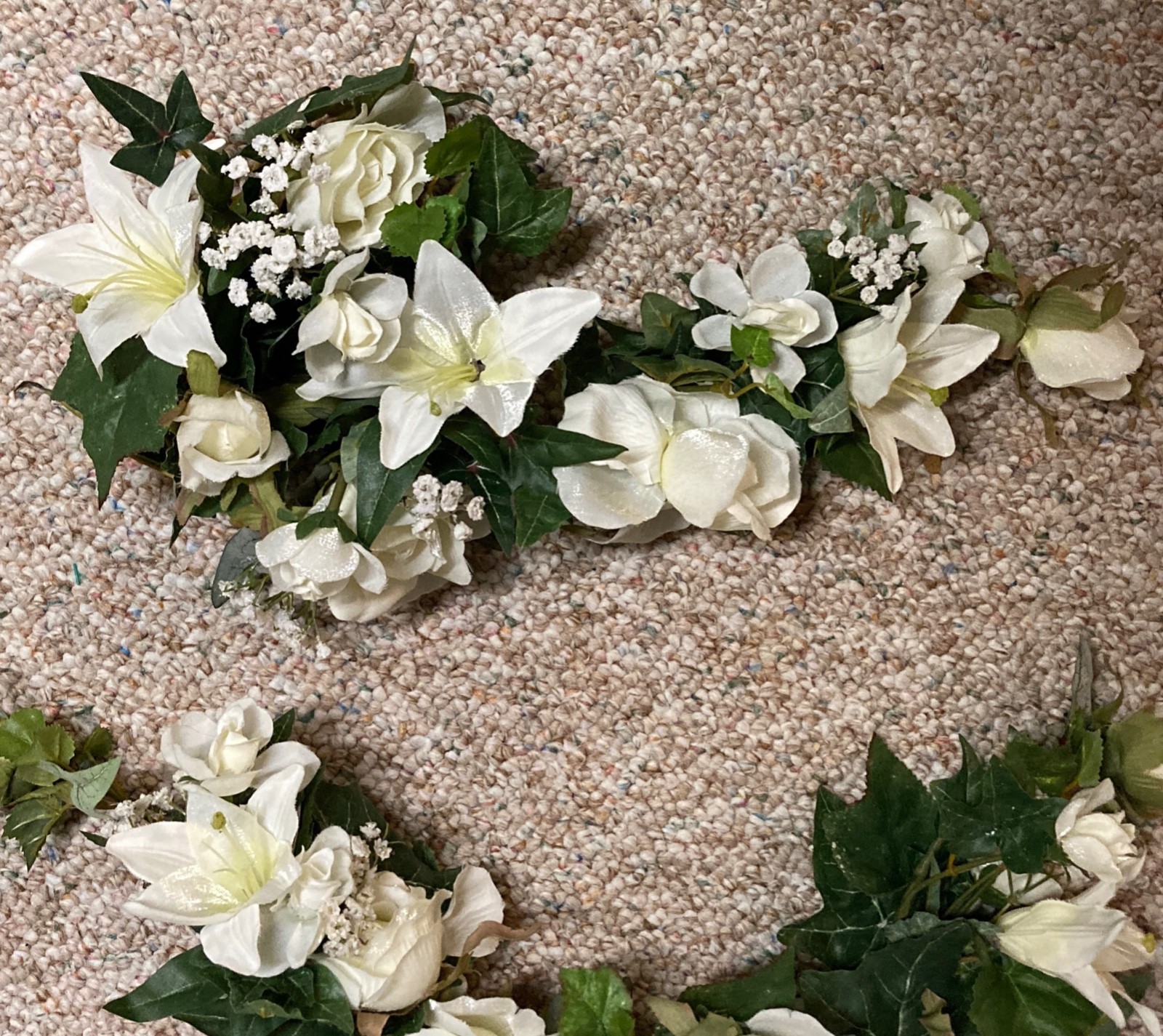 2 Wedding Arch Flower White Silk Garland Backdrop Artificial Swag Home Interiors