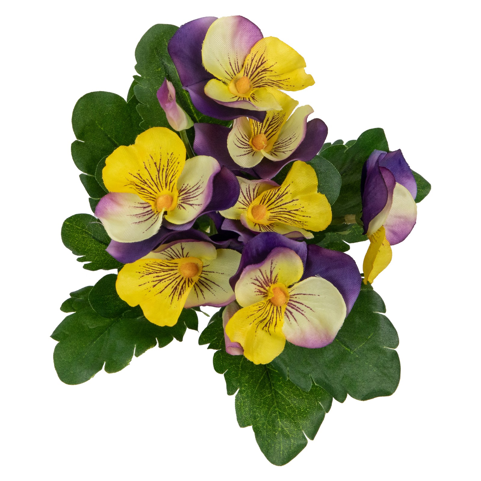 Allstate 8″ Lavender and Yellow Pansy Artificial Silk Floral Bouquet