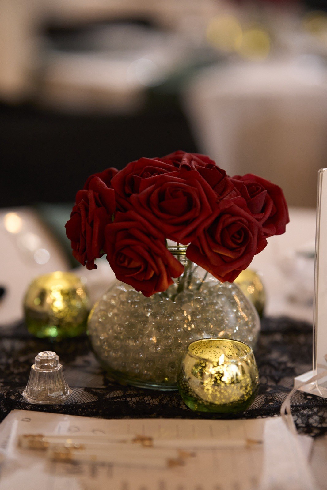 AmyHomie Artificial Real Looking Dark Red Roses For DYI/Wedding Used One Time