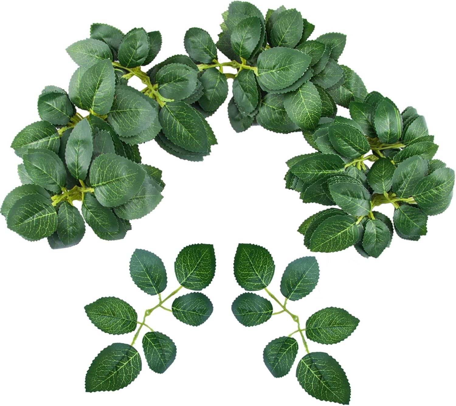 60pcs Bulk Artificial Rose Leaves Greenery Silk Fake Flowers DIY Wedding Cent…