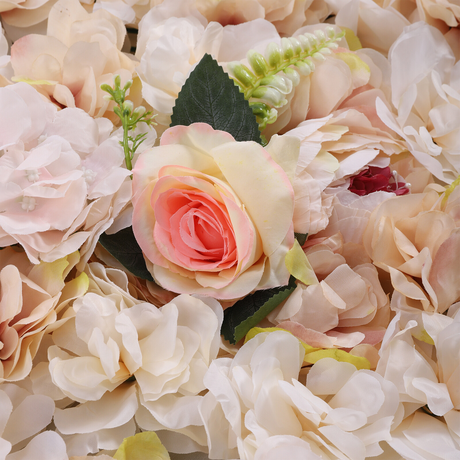 Artificial Flower Wall Backdrop Flower Panel 60*40CM Silk Rose Wall For Wedding