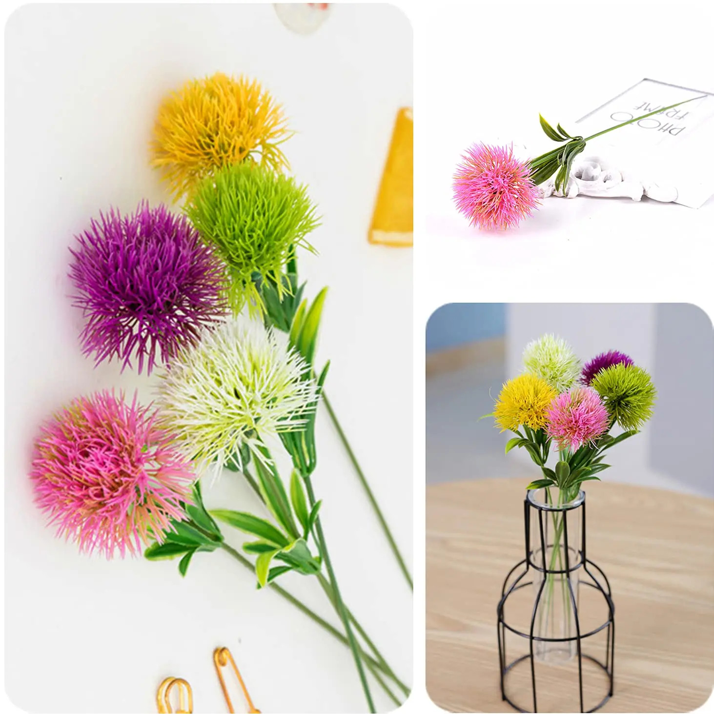10pcs Mixed Artificial Dandelion Flower Bouquet Plastic Fake Flowers Home Decor