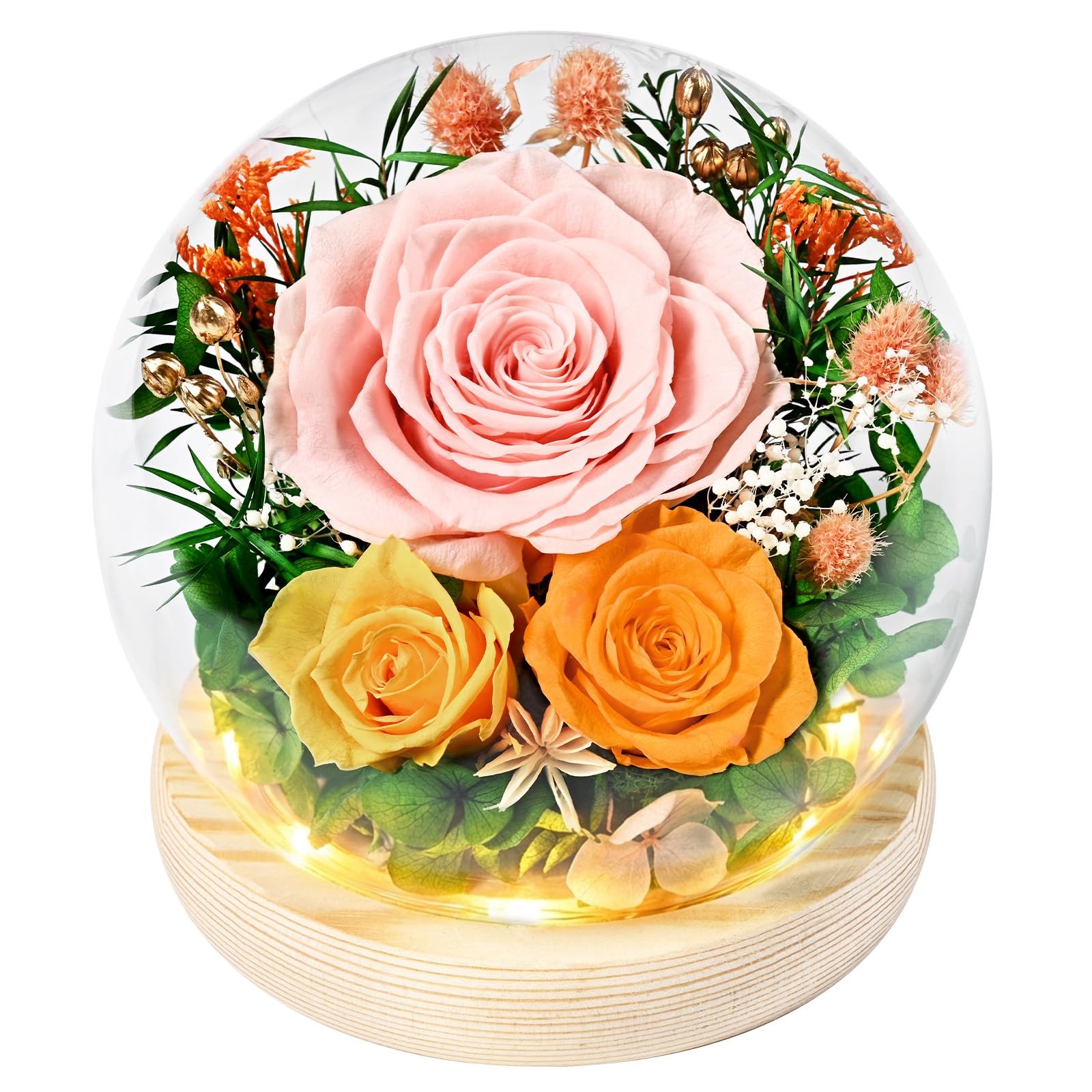Flowers for Delivery , Forever Fresh Preserved Flowers in Glass Dome, Eternal…