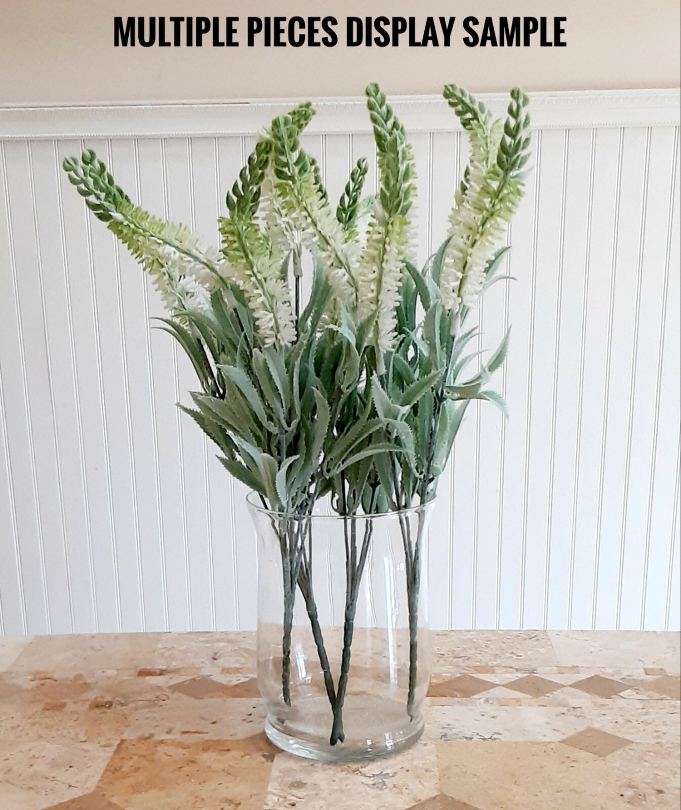(2 pcs) White Lavender 16″ Silk Flower Plastic Filler Spray Floral Arrangement