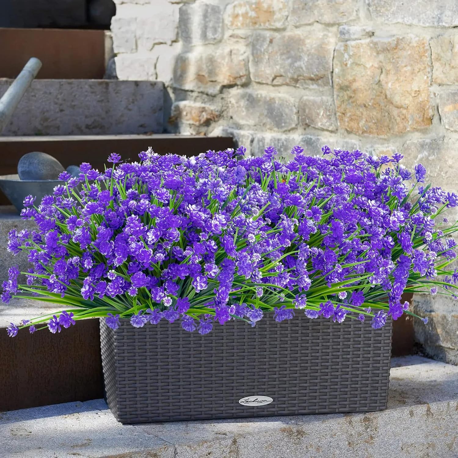 Vibrant 12 Pack of Purple Faux Flowers – Indoor & Outdoor Decoration Solution