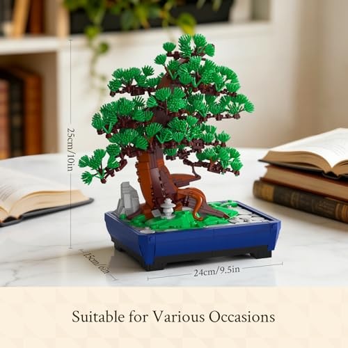 Wise Block Bonsai Tree Building Set, 950 pcs Pine Building Blocks, Model 1