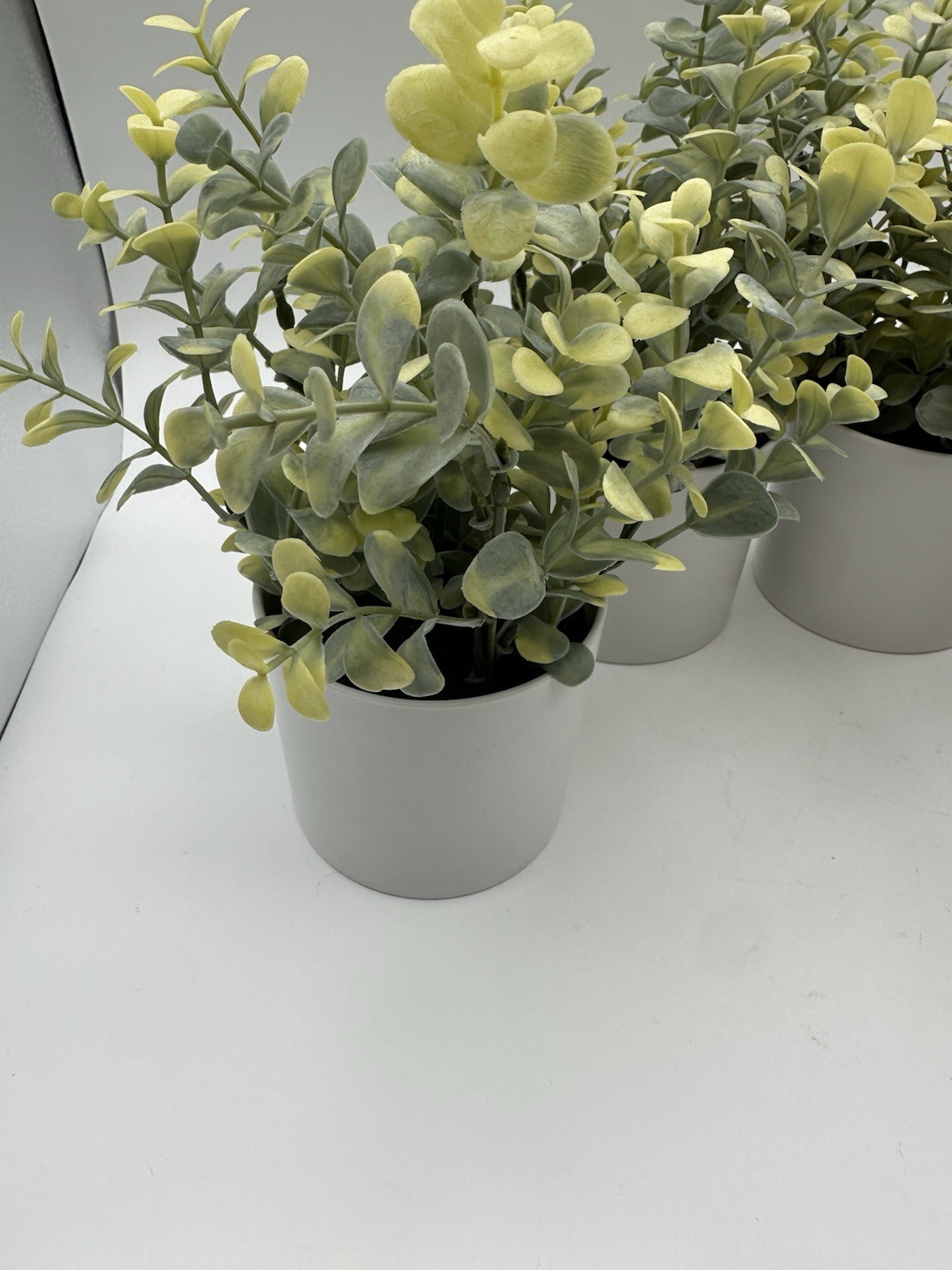 Threshold Potted Faux Boxwood Plant 4” NEW Mixed Green Leaves – Set Of 4
