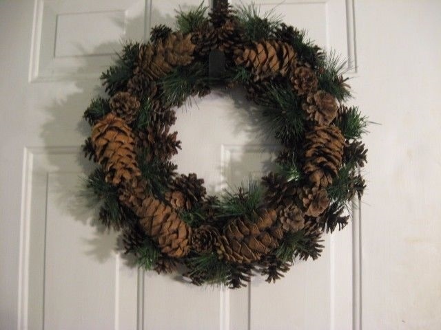 Large 18″ Pine Cone Vine Twig Wreath Floral Decor Winter Christmas Autumn