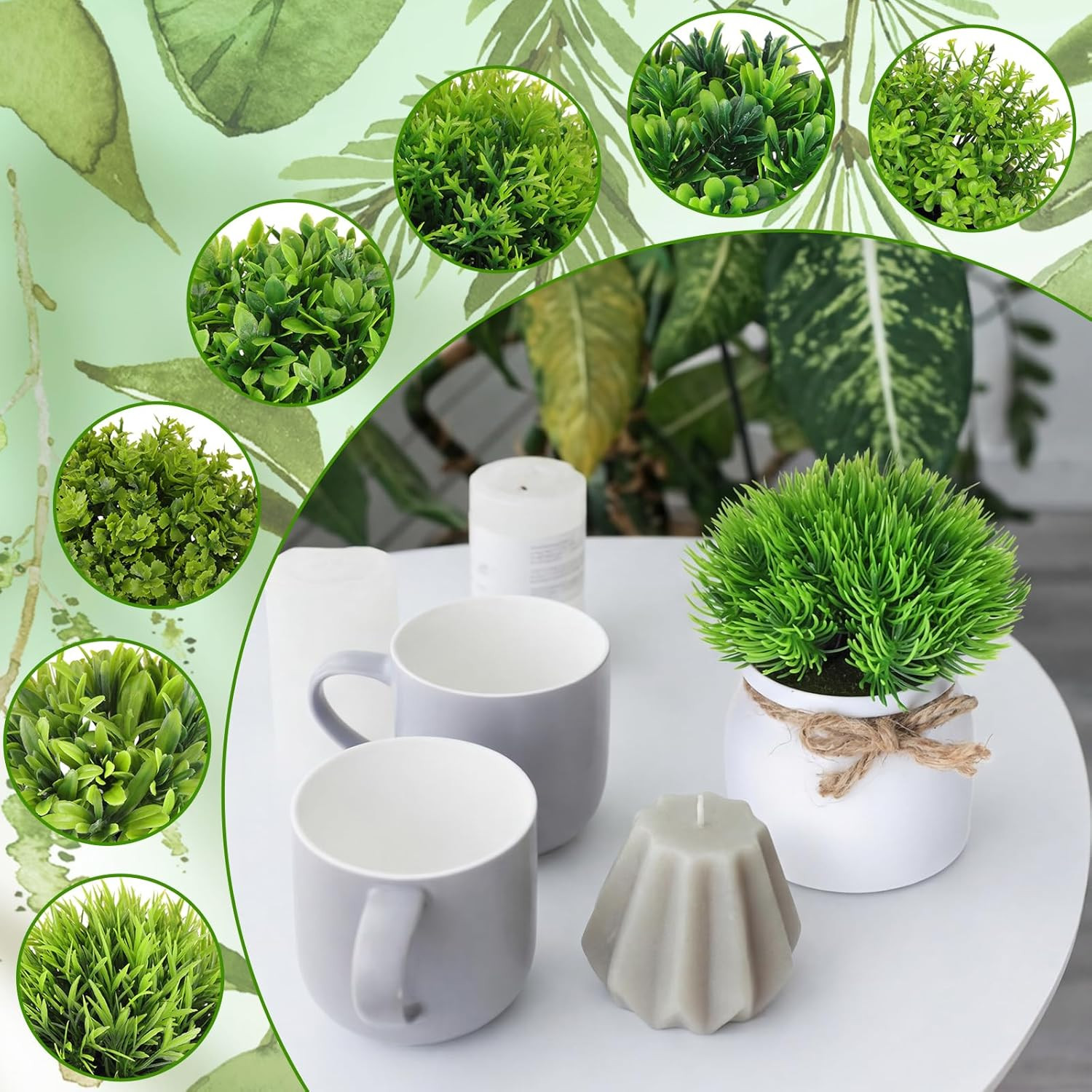 40 Pack Mini Fake Potted Flowers – Perfect for Home, Office, and Weddings