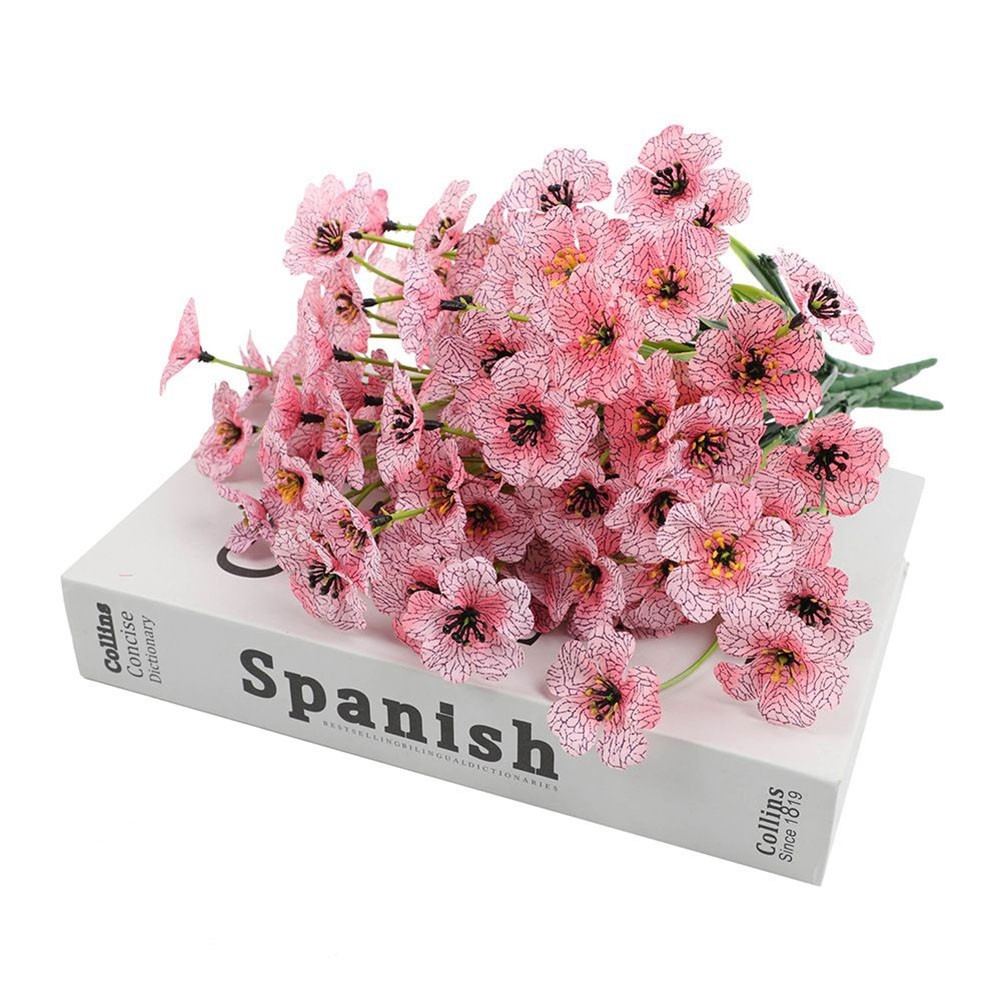 5 Heads Artificial Plastic Flower Fake Wedding Bouquet DIY Home Party Decor