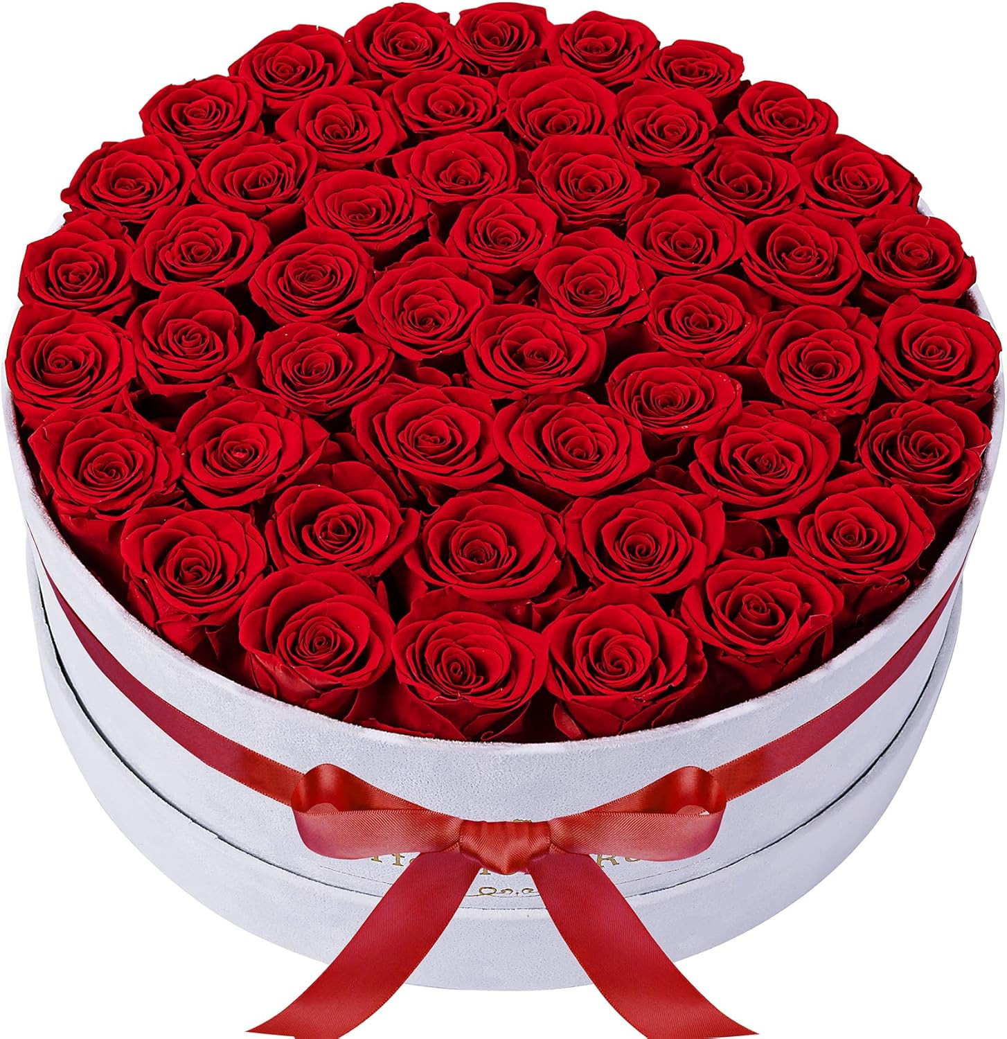 50 Piece Roses in a Velvet Box, Flowers for Delivery, Presereved Flowers Birthda