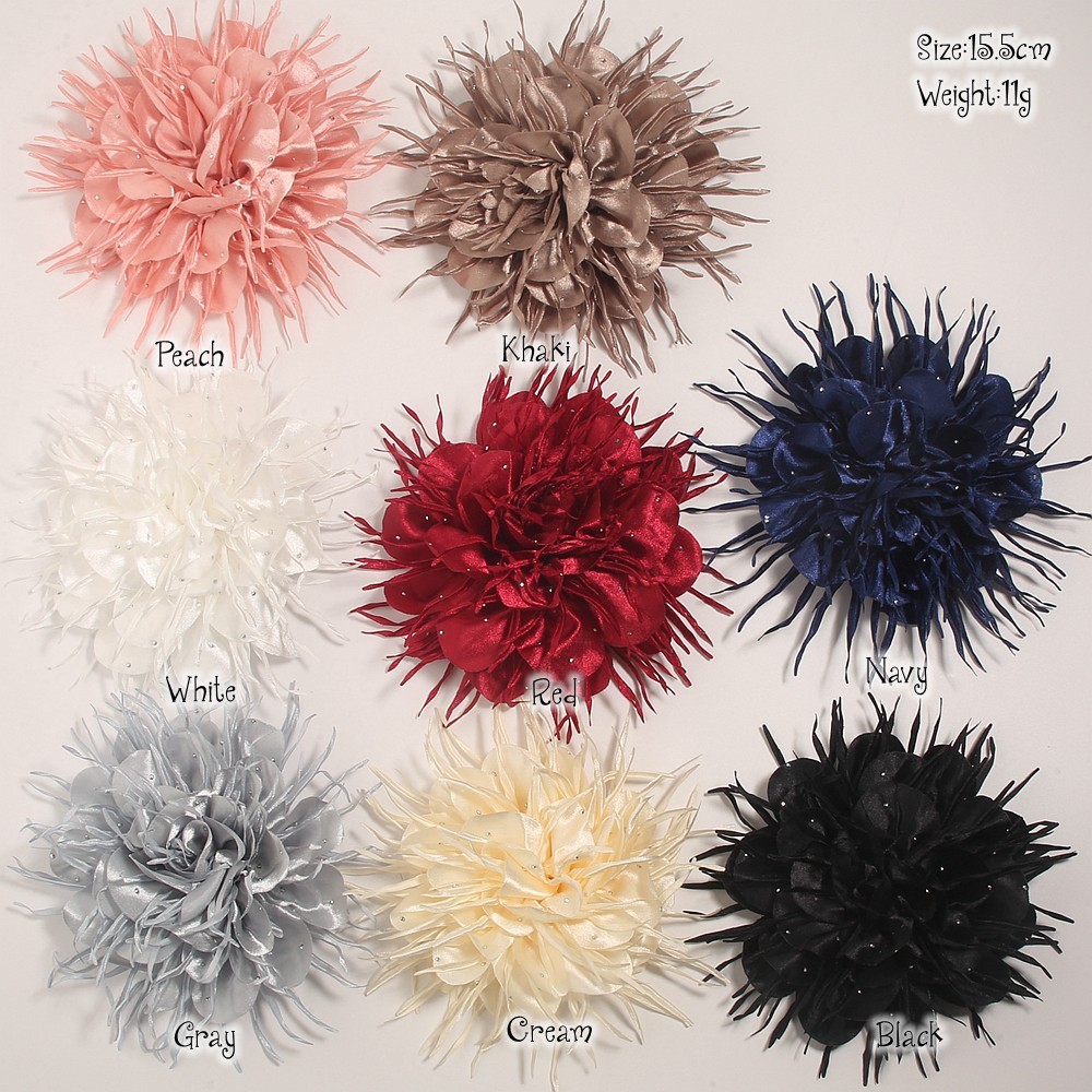 With Beard Edge 15.5CM New Women’s Flower for Brooch Tassel Beads Handmade Craft