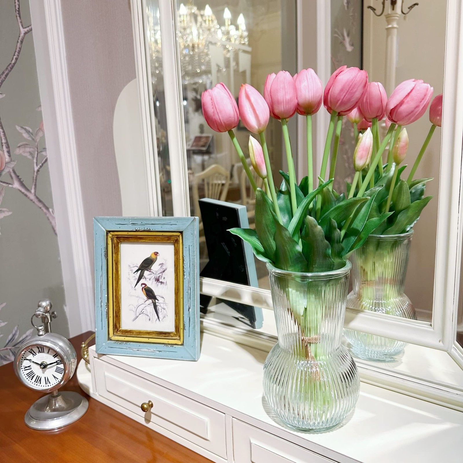 16-inch Premium Real Touch Fake Tulips, Artificial Flowers with Buds, Flexibl…