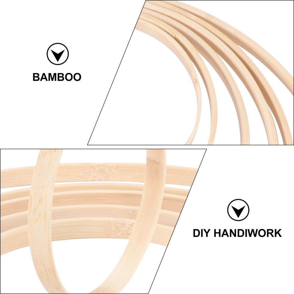 6pcs Wreath Frame DIY Bamboo DIY Craft Decor Bamboo Frame
