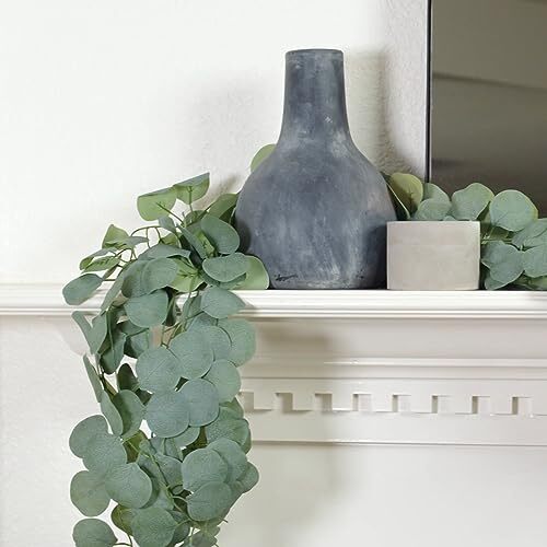 8 Pcs 7FT Artificial Eucalyptus Leaves Greenery Garland for Wedding Wall Decor