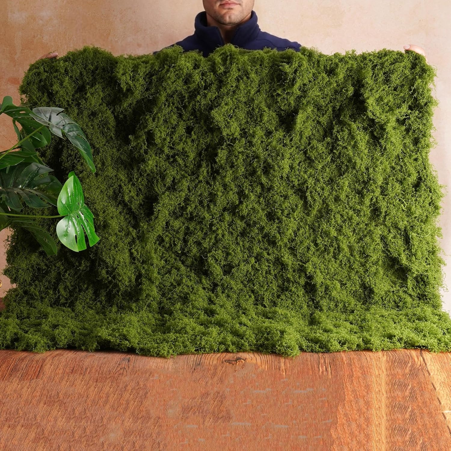Artificial Moss Mat for Wedding Decor and Indoor Crafts, 39″ x 39″ Green
