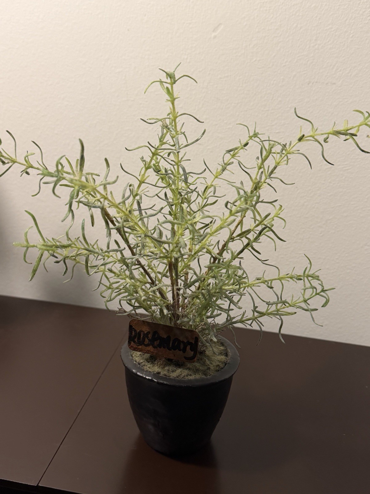 Rustic Artificial Rosemary Potted Plant – Perfect for Farmhouse Decor