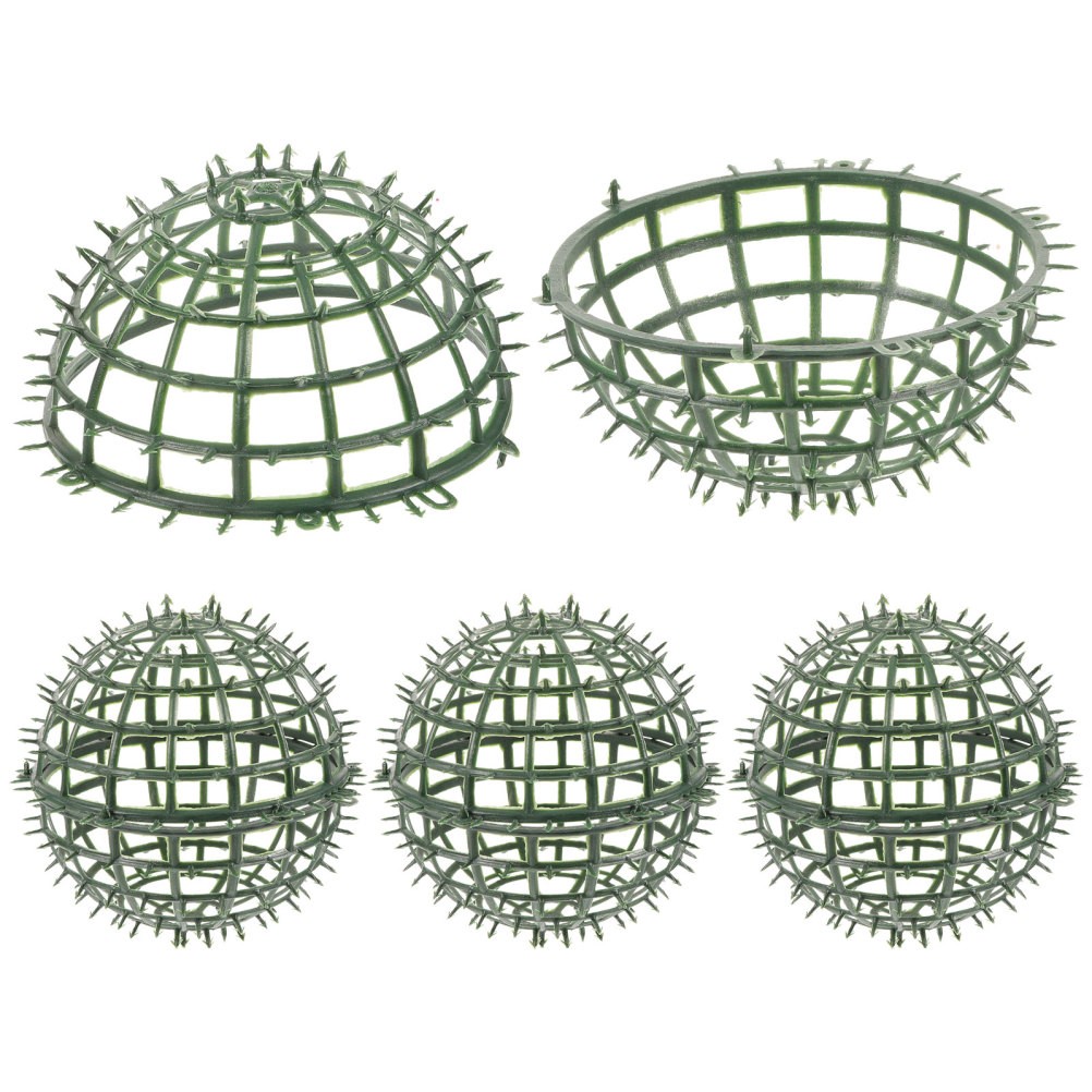 4Pcs Reusable Plastic Topiary Cage Frames Green Flower Shelf Holder
