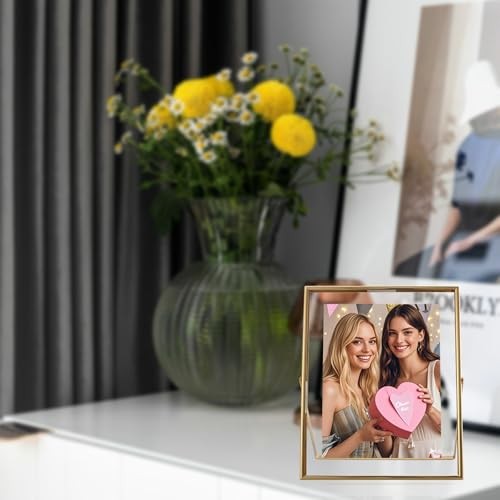 Gold Floating Frame (8×10 inches, Vertical), For Picture 7×9, 8″×10″ Gold(U)