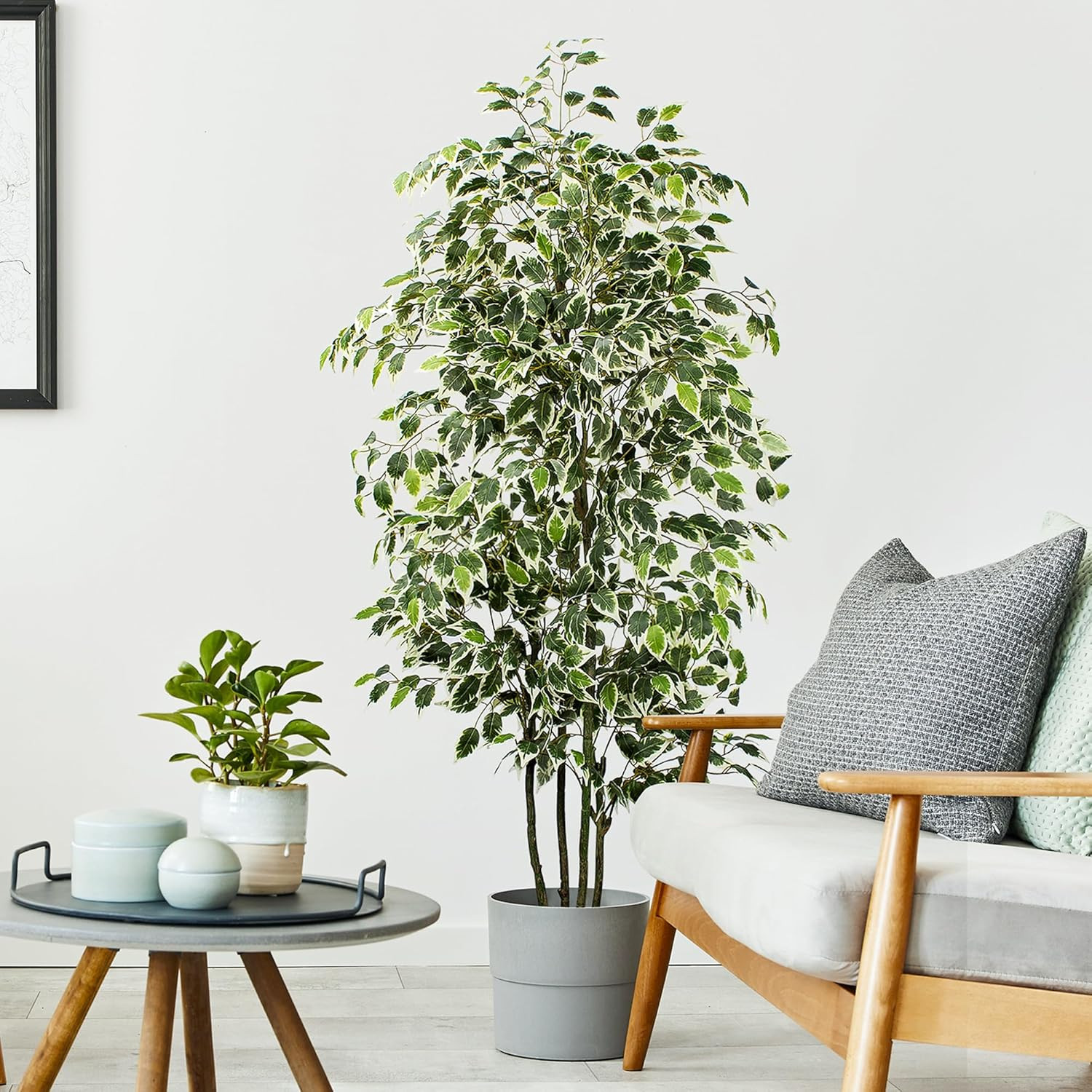 6Ft Artificial Ficus Tree – Lifelike Silk Plant for Home & Garden Decor
