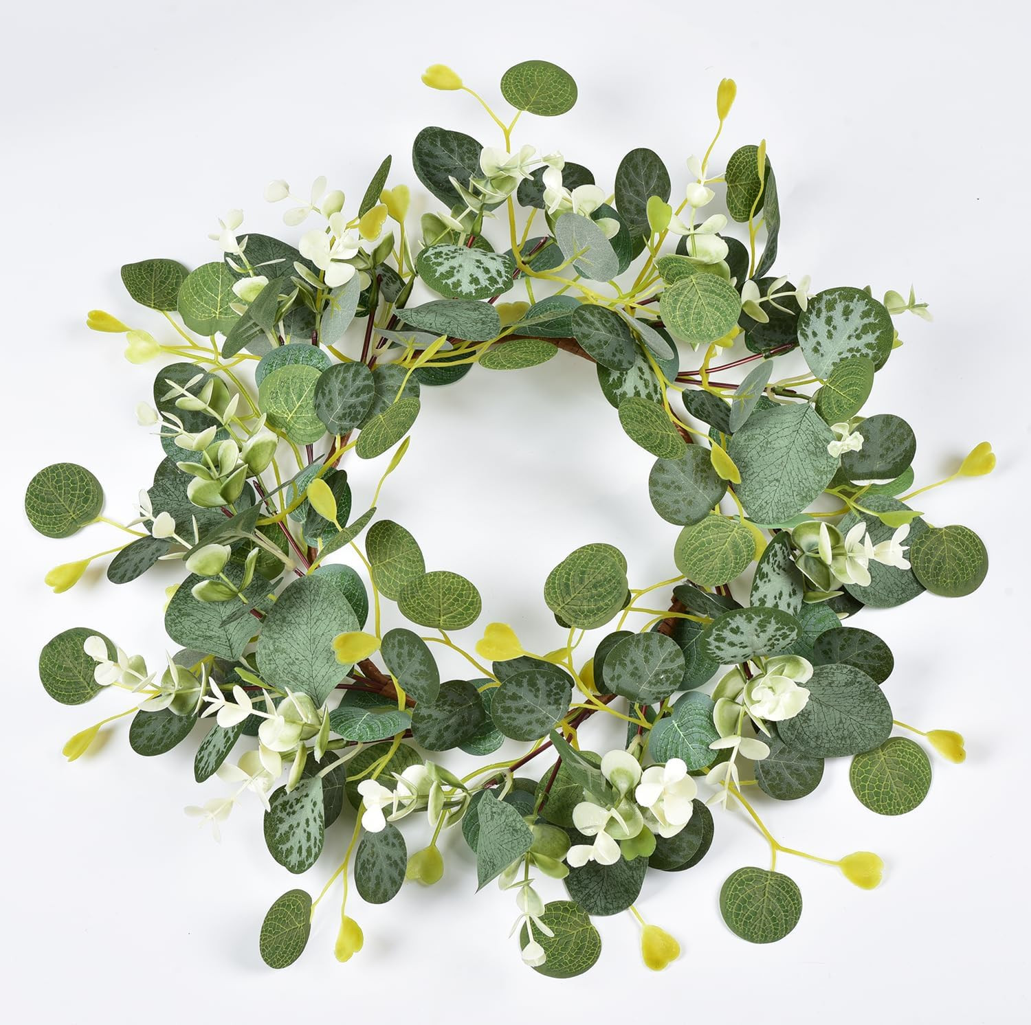 Artificial Green Eucalyptus Wreaths 12” Spring Summer Eucalyptus Leaf Wreaths f