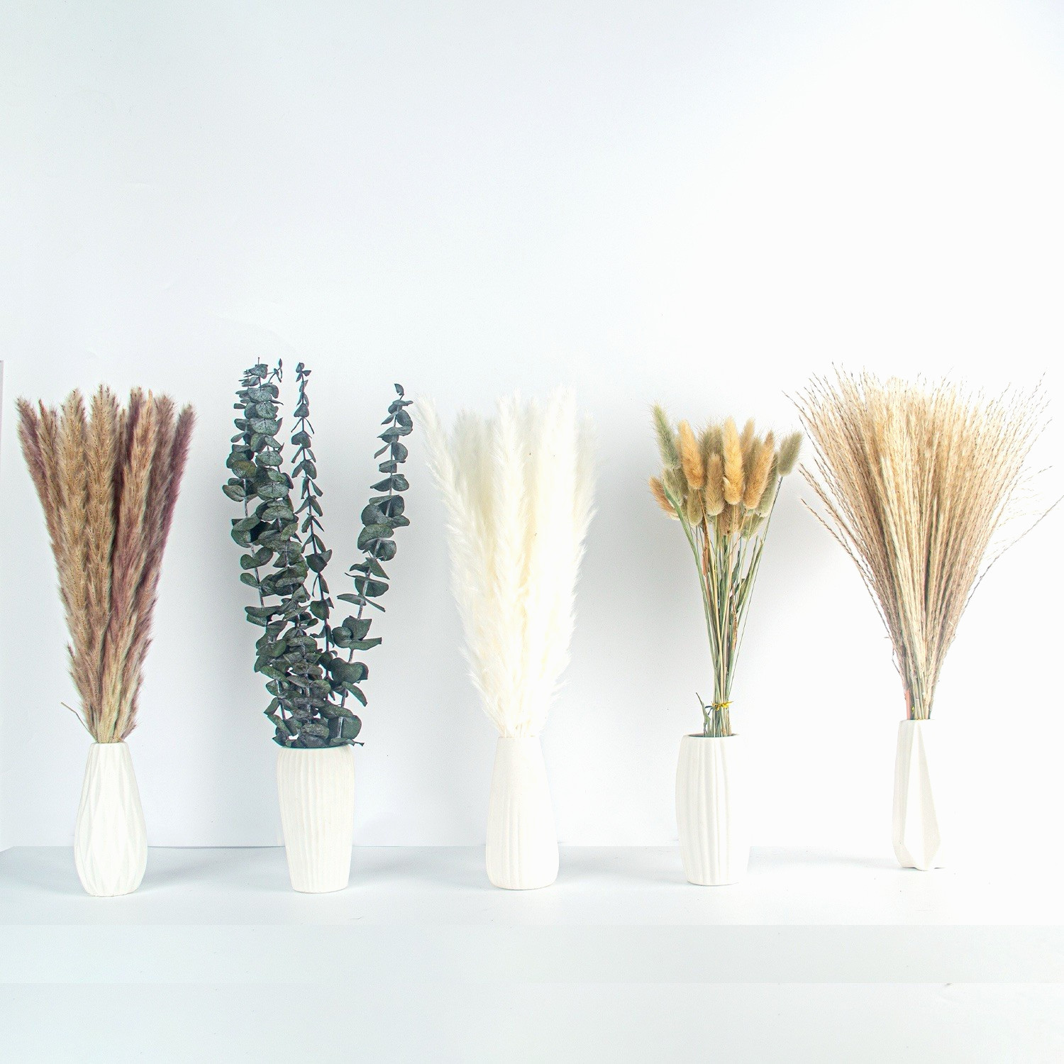 Natural Pampas Grass, 105 PCS Dried Flowers, Home, Wedding Decor Bouquets