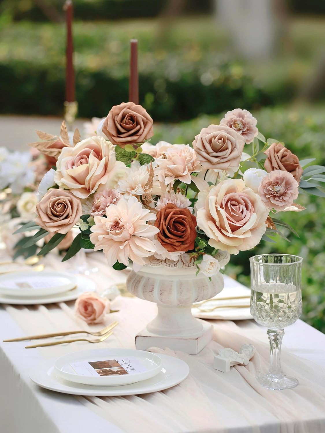 Artificial Flowers DIY Box Set Fake Roses Bouquet Bridal Wedding Flowers Colo…