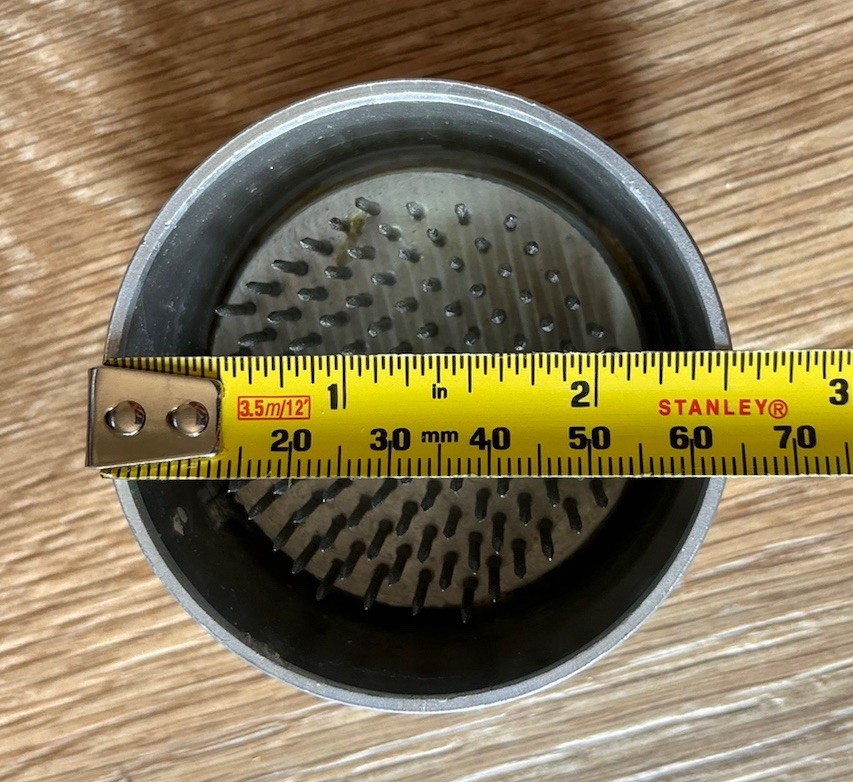 Crate & Barrel Flower Floral Arranger 2.5 Inch Round Spiked Aluminum Frog