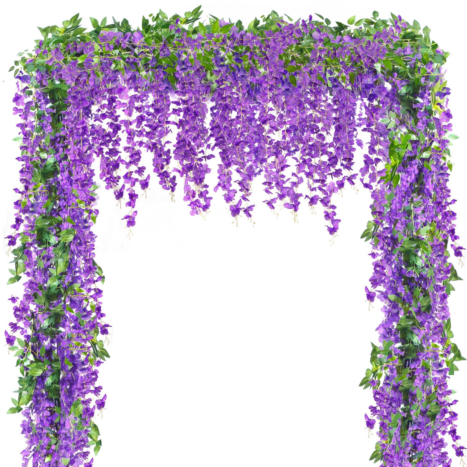6Pcs Wisteria Garland Artificial Flowers Garland Fake Hanging Wisteria Vines …