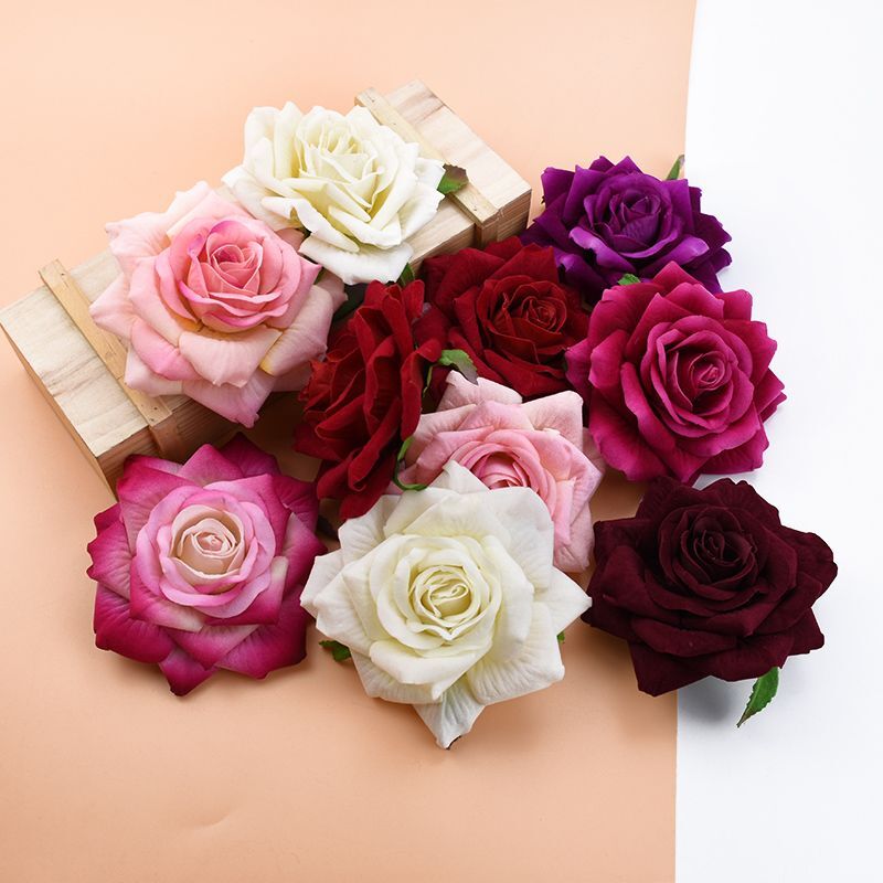 10Pcs Artificial Roses Head Multicolor Wedding Party Home Gift Garden Decoration