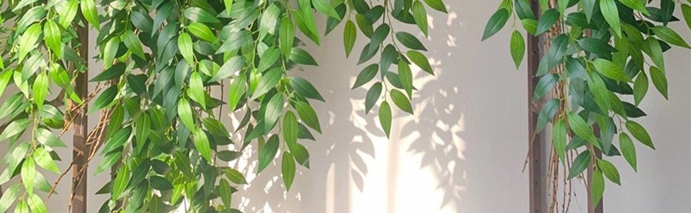 48Pcs Italian Ruscus Greenery Stems Artificial Silk Greenery Leaves for DIY