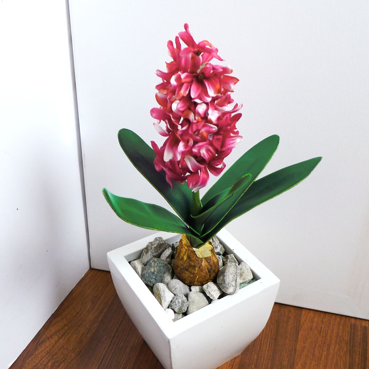 Artificial Hyacinth Flower Fake Rose Red Bush Grass Home Garden Wedding (#66)