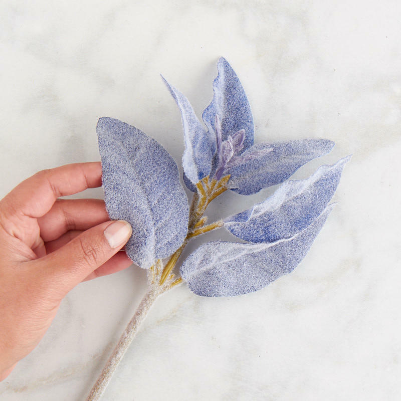 Factory Direct Craft Lavender Flocked Lamb’s Ear Stems for Indoor Decor 4 S