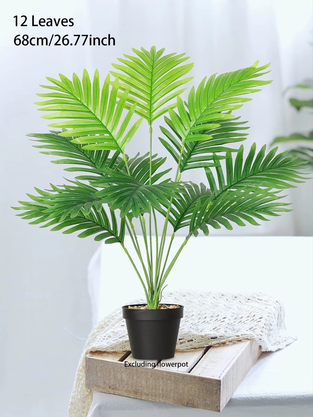 Large Artificial Palm Tree 70-120cm Faux Tropical Plant Indoor Home Office Decor