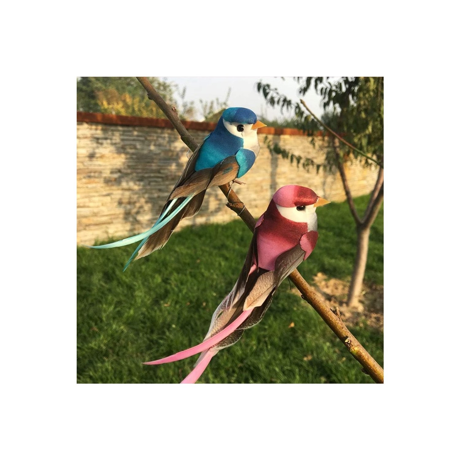 Colorful Foam Birds with Metal Clip for Crafting and Home Decoration 12pcs