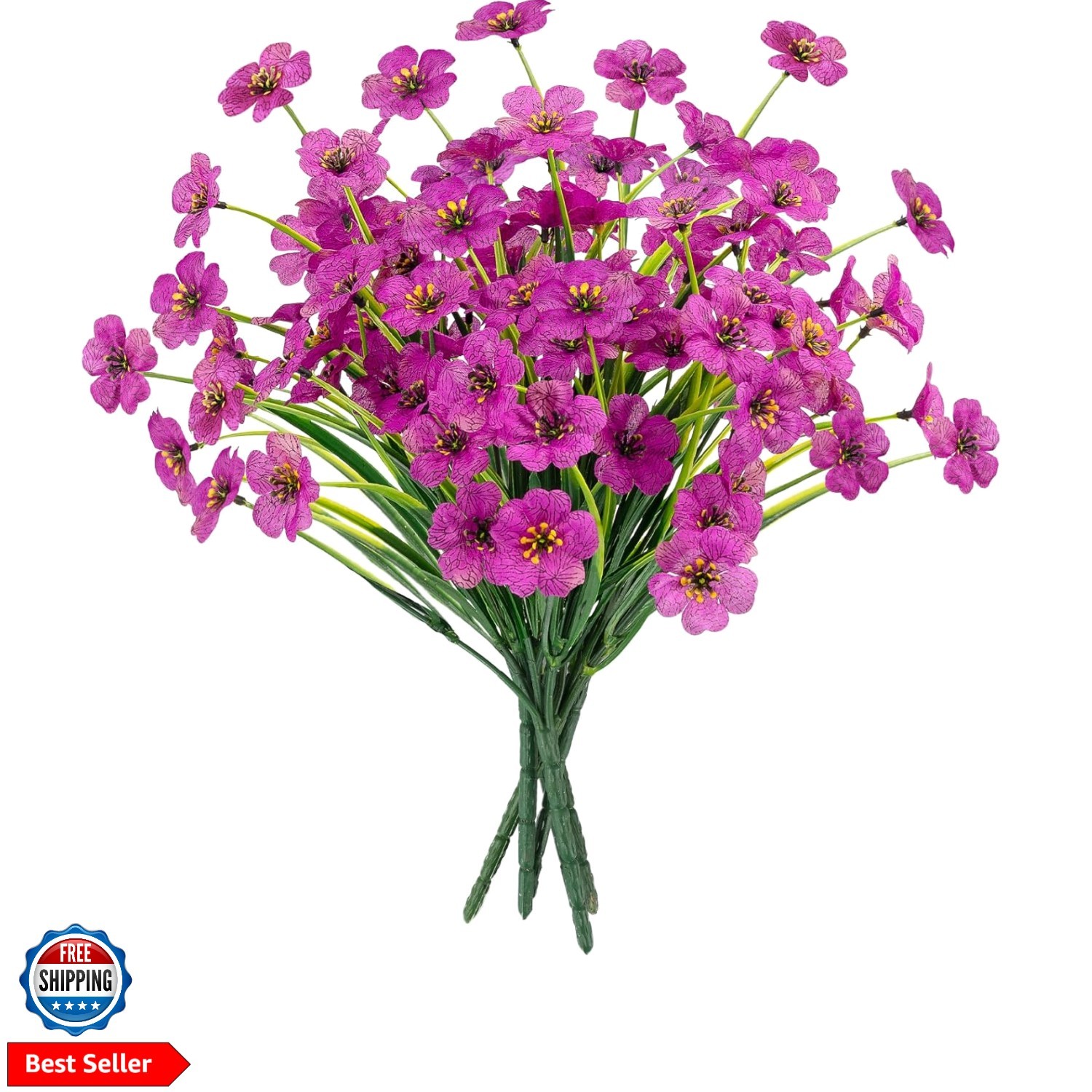 Artificial Flowers for Outdoors UV Resistant Fake Flowers No Fade Faux Plasti…