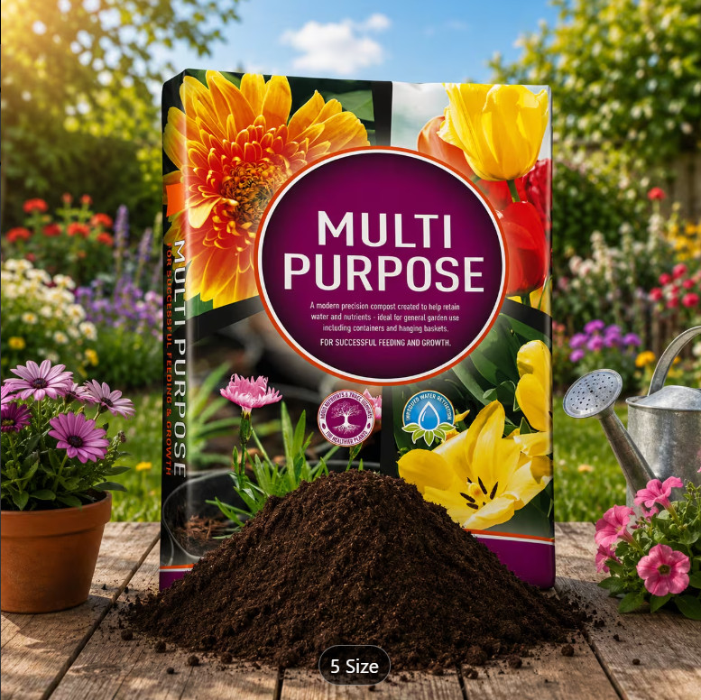 Growmoor Multi-Purpose Compost Soil 5L 10L 20L 40L 50L 75L 80L