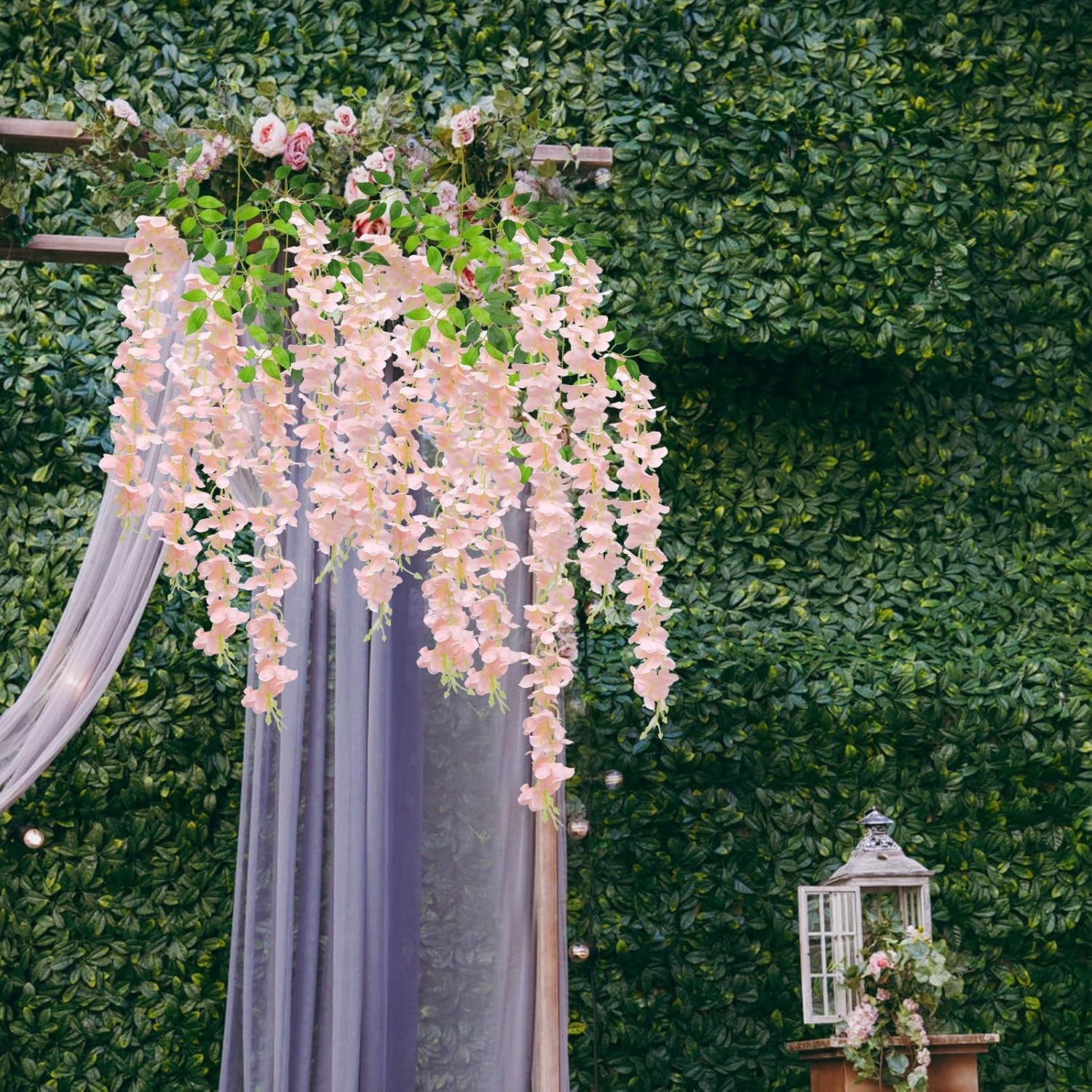 60 Pack (Total 216 Feet) Artificial Fake Wisteria Vine Rattan Hanging Garland…