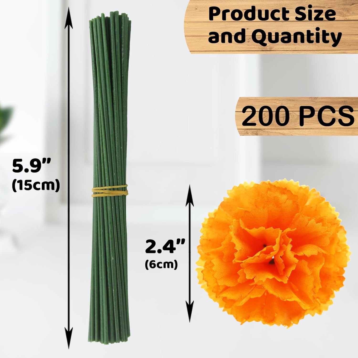 Artificial Marigold Flowers Bulk 200 Orange Silk Home Decor DIY Garland